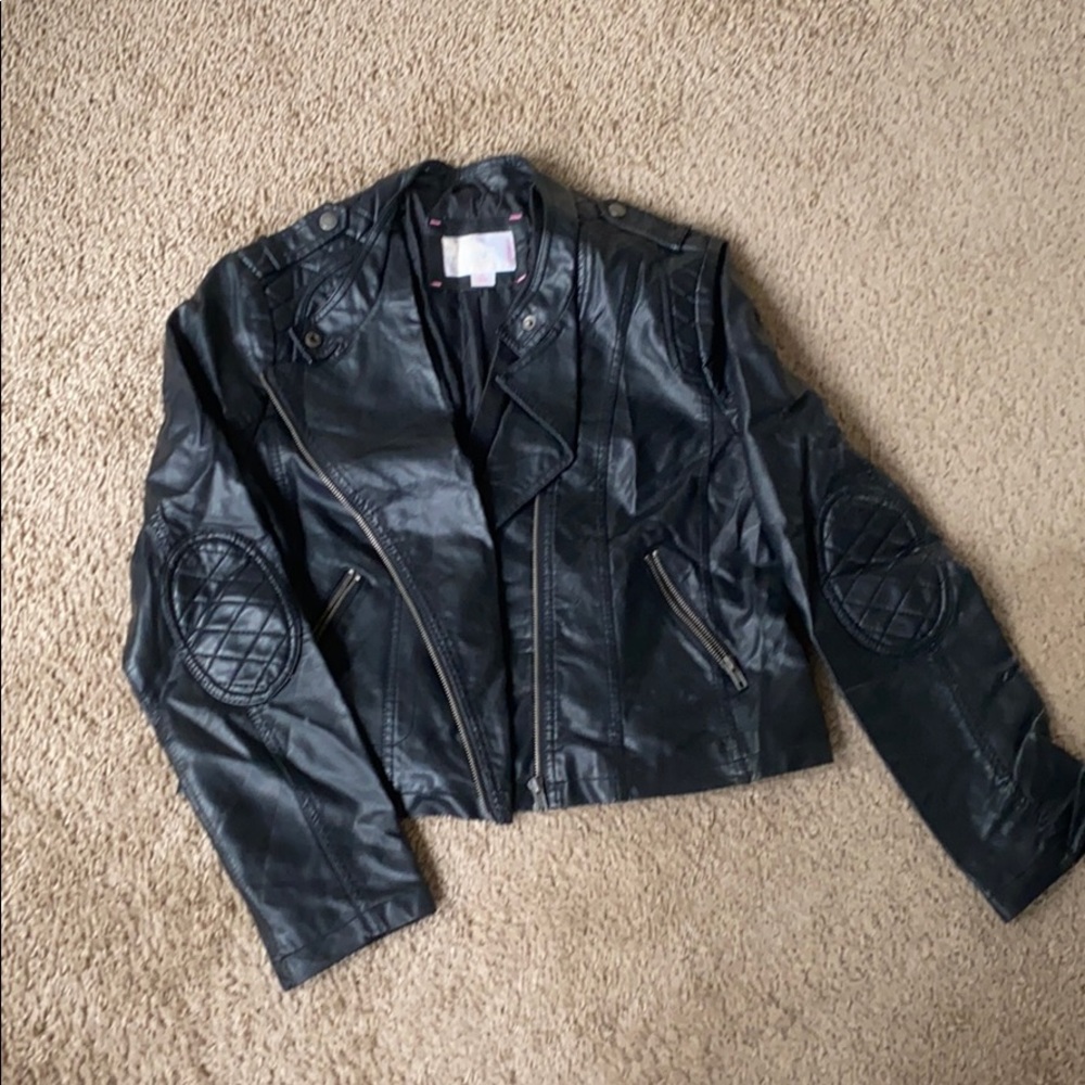 Leather moto jacket